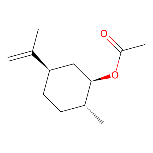 Dihydrocarvyl acetate, (-)- structure