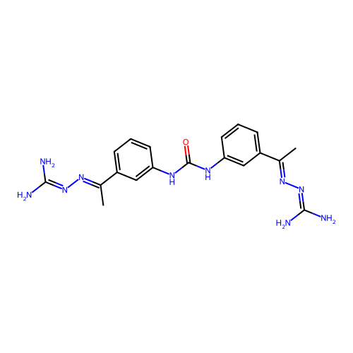 3,3'-Diacetylcarbanilide 3,3'-bis(amidinohydrazone) structure