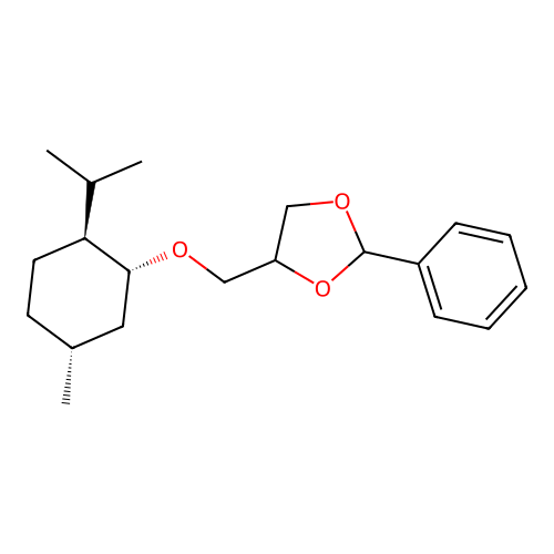 4-[[[(1R,2S,5R)-5-Methyl-2-(1-methylethyl)cyclohexyl]oxy]methyl]-2-phenyl-1,3-dioxolane structure