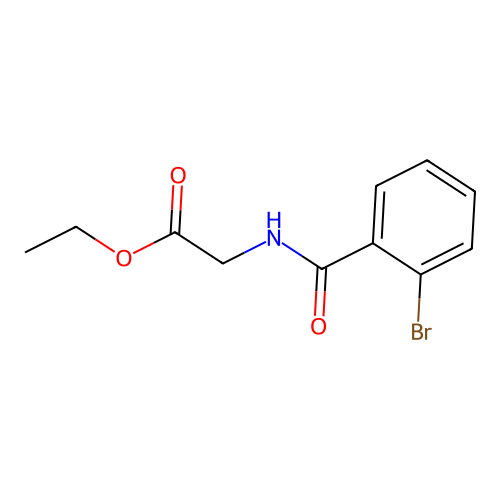 ethyl N-(o-bromobenzoyl)aminoacetate structure
