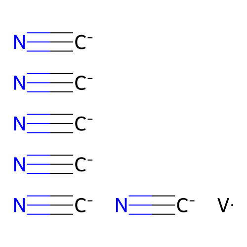 Vanadium hexacyanide structure