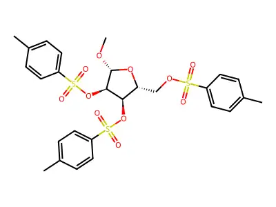 Tos(-2)[Tos(-3)][Tos(-5)]b-Ribf1Me structure