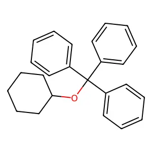 Benzene, 1,1',1''-[(cyclohexyloxy)methylidyne]tris- structure