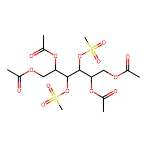 [2,5,6-Triacetyloxy-3,4-bis(methylsulfonyloxy)hexyl] acetate structure