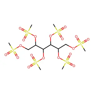 1,2,3,4,5,6-Hexa-O-(methanesulfonyl)hexitol structure