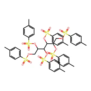 2,3,4,5,6-Pentakis-(4-methylphenyl)sulfonyloxyhexyl 4-methylbenzenesulfonate structure