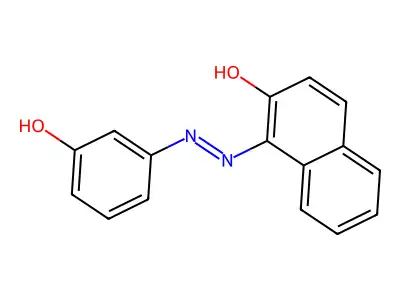 2-Naphthalenol, 1-[(3-hydroxyphenyl)azo]- structure