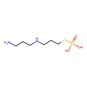 S-2-(3-aminopropylamino)propylphosphorothioate structure