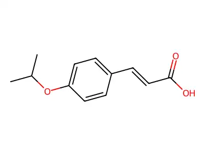 (2E)-3-(4-(propan-2-yloxy)phenyl)prop-2-enoic acid structure
