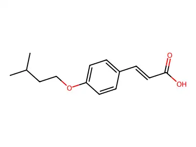 (Z)-3-[4-(3-methylbutoxy)phenyl]prop-2-enoic acid structure