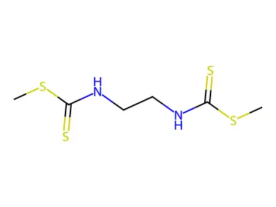 methyl N-[2-(methylsulfanylcarbothioylamino)ethyl]carbamodithioate structure