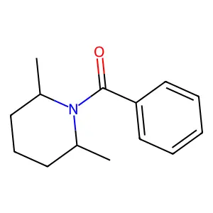 1-benzoyl-2,6-dimethylpiperidine structure