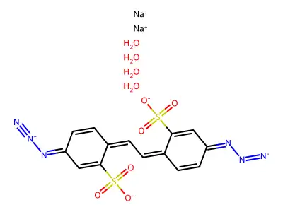 Disodium 4,4'-diazidostilbene-2,2'-disulfonate tetrahydrate structure