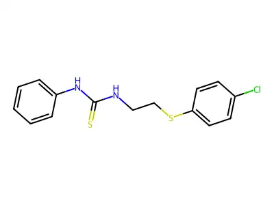 1-{2-[(4-Chlorophenyl)sulfanyl]ethyl}-3-phenylthiourea structure
