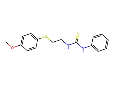 1-(2-(p-Methoxyphenylthio)ethyl)-3-phenylthiourea structure