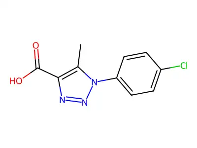 1-(4-chlorophenyl)-5-methyl-1H-1,2,3-triazole-4-carboxylic acid structure