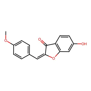 6-Hydroxy-2-[(4-methoxyphenyl)methylidene]-2,3-dihydro-1-benzofuran-3-one structure