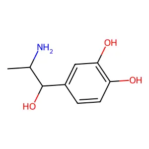4-((1R,2R)-2-amino-1-hydroxypropyl)benzene-1,2-diol structure