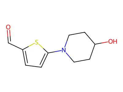 5-(4-Hydroxypiperidin-1-yl)thiophene-2-carboxaldehyde structure