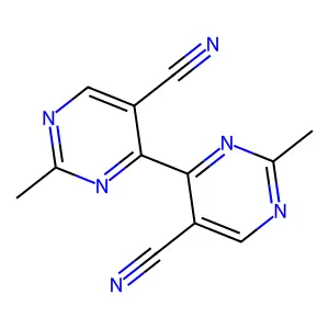 2,2'-Dimethyl[4,4'-bipyrimidine]-5,5'-dicarbonitrile structure