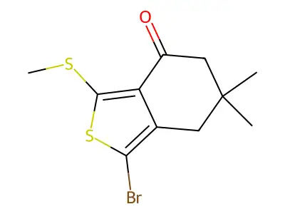 1-Bromo-6,6-dimethyl-3-methylsulfanyl-5,7-dihydro-2-benzothiophen-4-one structure