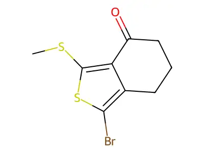1-bromo-3-methylsulfanyl-6,7-dihydro-5H-2-benzothiophen-4-one structure