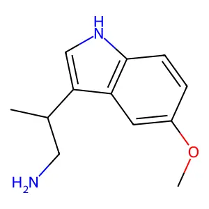 Indole, 3-(3-amino-2-propyl)-5-methoxy- structure