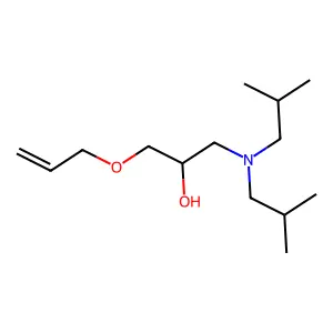 1-[Bis(2-methylpropyl)amino]-3-prop-2-enoxypropan-2-ol structure