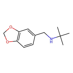 N-(1,3-benzodioxol-5-ylmethyl)-2-methylpropan-2-amine structure