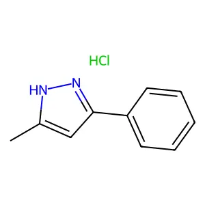 Pyrazole, 3-methyl-5-phenyl-, hydrochloride structure