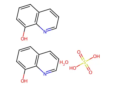 8-Hydroxyquinoline sulfate monohydrate structure