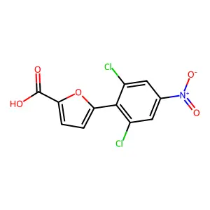 5-(2,6-Dichloro-4-nitrophenyl)furan-2-carboxylic acid structure