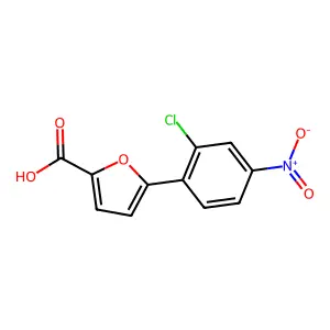 5-(2-氯-4-硝基苯基)-2-呋喃甲酸 structure