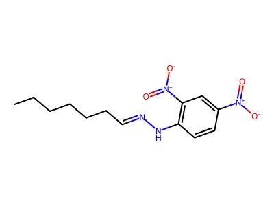 Heptaldehyde, 2,4-dinitrophenyl hydrazone structure