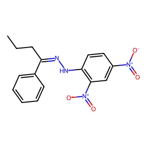 1-(2,4-Dinitrophenyl)-2-(1-phenylbutylidene)hydrazine structure
