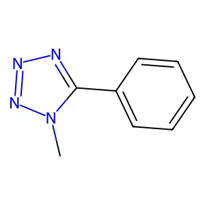 1-Methyl-5-phenyltetrazole structure