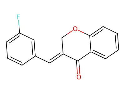 3-[(3-Fluorophenyl)methylidene]chromen-4-one structure