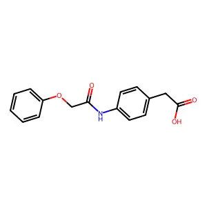 2-[4-[(2-Phenoxyacetyl)amino]phenyl]acetic acid structure