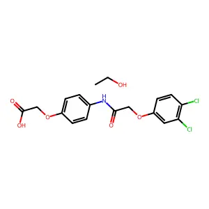 2-[4-[[2-(3,4-Dichlorophenoxy)acetyl]amino]phenoxy]acetic acid; ethanol structure
