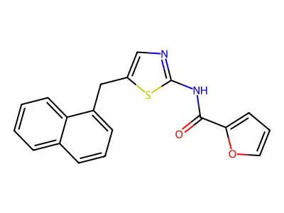 N-[5-(naphthalen-1-ylmethyl)-1,3-thiazol-2-yl]furan-2-carboxamide structure