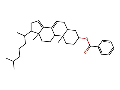 Cholesta-7,14-dien-3-yl benzoate structure