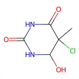 5-Chloro-6-hydroxy-5-methyl-1,3-diazinane-2,4-dione structure