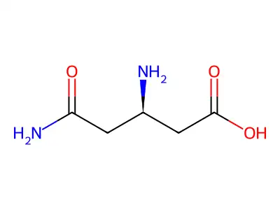 (3R)-3-amino-4-carbamoylbutanoic acid structure