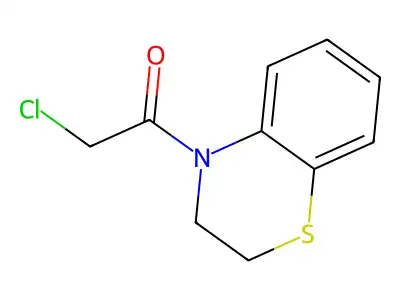 2-chloro-1-(3,4-dihydro-2H-1,4-benzothiazin-4-yl)ethan-1-one structure