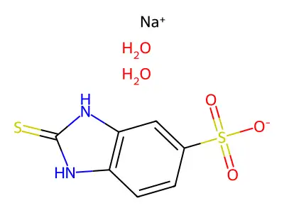 1H-Benzimidazole-5-sulfonic acid, 2,3-dihydro-2-thioxo-, sodium salt (1:1) structure