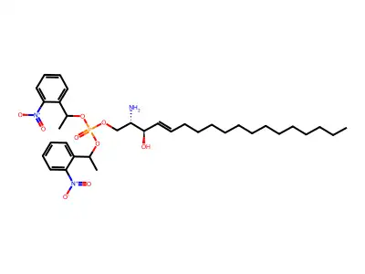 (2-Amino-3-hydroxyoctadec-4-enyl) bis[1-(2-nitrophenyl)ethyl] phosphate structure