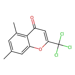 5,7-Dimethyl-2-(trichloromethyl)-4H-chromen-4-one structure