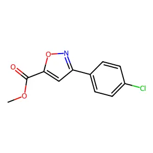 Methyl 3-(4-chlorophenyl)-1,2-oxazole-5-carboxylate structure