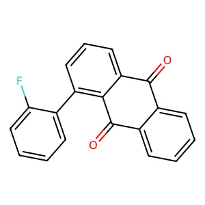 Anthraquinone, 1-(o-fluorophenyl)- structure