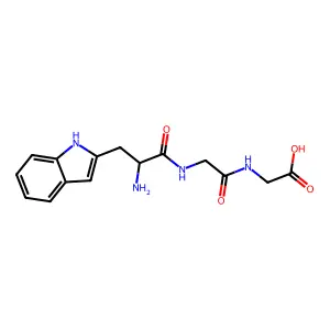 Tryptophyl-glycyl-glycine structure